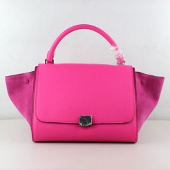Celine Classic Neon Pink Suede Leather Bags