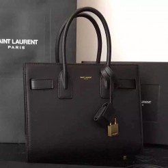 Yves Saint Laurent Baby Sac De Jour Bag In Black Leather