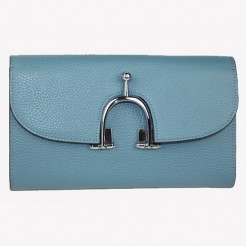 Hermes Wallet H569 Ladies Wallet Blue