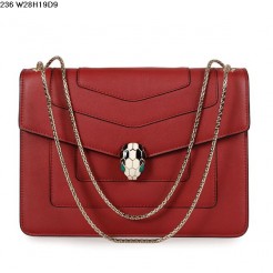 Bvlgari Serpenti GM Bag Calfskin Leather in Red