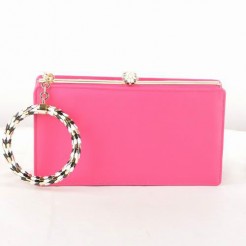 Bvlgari Serpenti Original Leather Framed Pochette Fuschia 82121