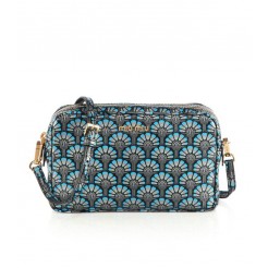 Miu Miu Madras Abstract-Print Camera Bag Blue-Multi