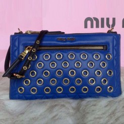 Miu Miu Soft Calf Leather Bag RP0381 Blue