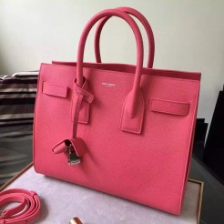 Yves Saint Laurent Small Sac De Jour Bag In Rose Grained Leather
