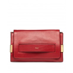 Chloe Elle Clutch Bag with Shoulder Strap Red