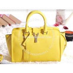 Yves Saint Laurent Cabas Chyc Original Leather Tote Lemon Yellow