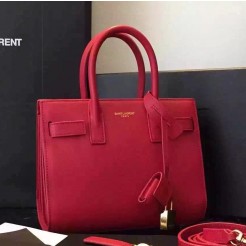 Yves Saint Laurent Nano Sac De Jour Bag In Red Leather