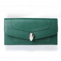 Bvlgari Serpenti Original Leather Wallet Green 201302