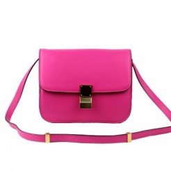 Celine Clasp Classic Box Medium Bag Rose