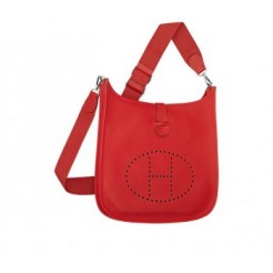 Hermes Evelyne III PM Shoulder Bag Red