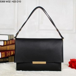 Celine Blade Flap Calfskin Leather Shoulder Bag Black 5368