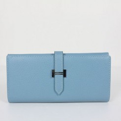 Hermes Wallet H514 Ladies Wallet Blue