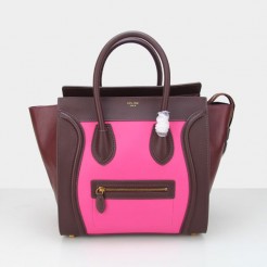 Celine Large Luggage Tote Rose Wine Bags 30cm