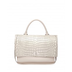 Givenchy Shark Medium Stamped Crocodile Bag White