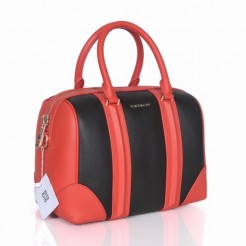 Givenchy Lucrezia Small Boston Bag Black/Red Leather 1112S
