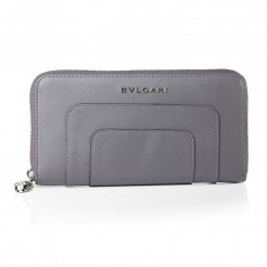 Bvlgari Serpenti Original Leather Zipped Wallet Khaki 201301