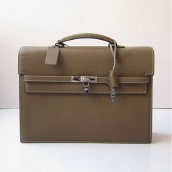 Hermes Briefcases H269 Unisex Grey Handbag
