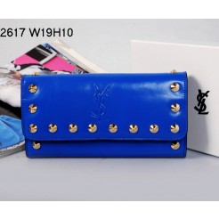 Yves Saint Laurent Flap Wallet Sapphire Blue 2671