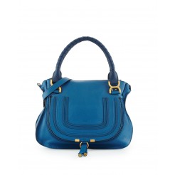 Chloe Marcie Medium Satchel Bag Cobalt