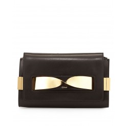 Chloe Elle Medium Chain Clutch Bag Black