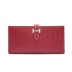 Hermes Wallet H1102 Ladies Wallet Red