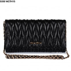 Miu Miu Black Lambskin Leather Shoulder Bag