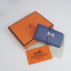 Hermes Wallet H022 Ladies Blue