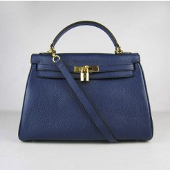 Hermes Kelly 32cm Togo leather 6108 dark blue golden