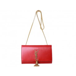 Yves Saint Laurent Small Monogramme Bag In Original Leather Red
