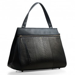 Celine EDGE Original Snake Veins Leather Bag Black 3405