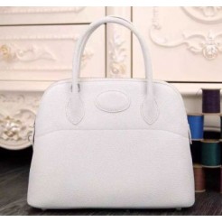 Hermes Bolide 31cm Togo Leather White Bag