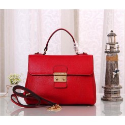 Miu Miu Original Leather Snap-lock Bag Red 6871