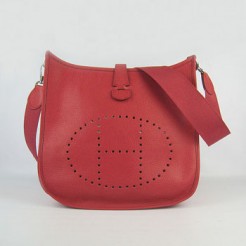 Hermes Evelyne I handbag H6309 red silver