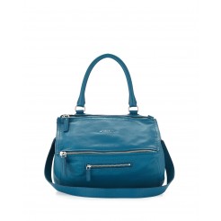 Givenchy Pandora Medium Leather Satchel Bag Oil Blue