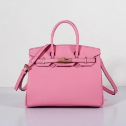 Hermes 30cm Birkin Bag Epsom Leather with Strap Pink Gold