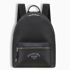Dior Rider Rucksack Backpack In Black Calfskin