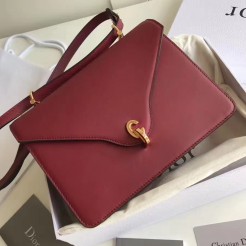 Dior Cest Dior Flap Bag In Red Calfskin