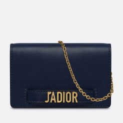 Dior Navy Blue JAdior Wallet On Chain Pouch