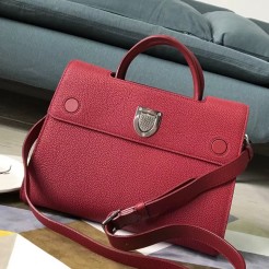 Dior Diorever Tote Bag In Red Calfskin Leather