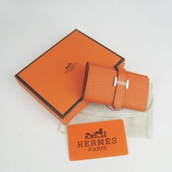 Hermes Wallet H022 Accessory Cow Leather Orange
