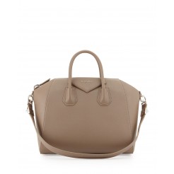 Givenchy Antigona Medium Sugar Goatskin Satchel Bag Sand