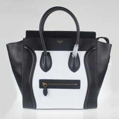 Celine Large Luggage Tote Black White Handbags