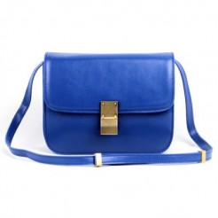 Celine Clasp Classic Box Medium Bag Blue