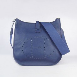 Hermes Evelyne I handbag H6309 dark blue silver