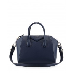 Givenchy Antigona Small Goatskin Satchel Bag Deep Blue