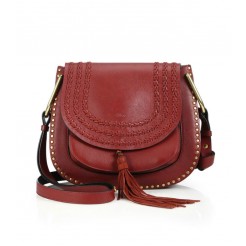 Chloe Hudson Braided Leather Shoulder Bag Red