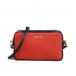 Miu Miu Madras Two-Tone Leather Camera Bag Red