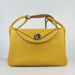 Hermes Lindy 34cm handbag 6208 yellow Silver
