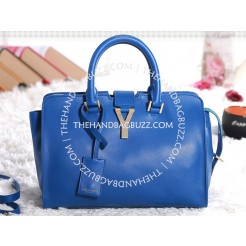 Yves Saint Laurent Cabas Chyc Original Leather Tote Blue