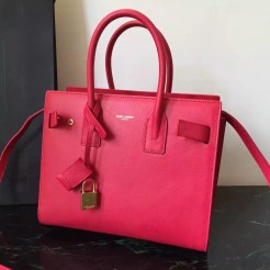 Yves Saint Laurent Baby Sac De Jour Bag In Red Leather